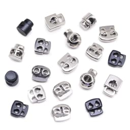 10 Pieces Vintage Alloy Silver Gunmetal Metal Stopper Handmade DIY Apparel Sewing Accessories Clamp Stopper Cord Lock Toggle