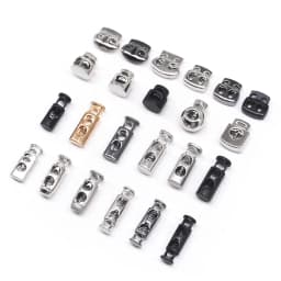 10 Pieces Vintage Alloy Silver Gunmetal Metal Stopper Handmade DIY Apparel Sewing Accessories Clamp Stopper Cord Lock Toggle