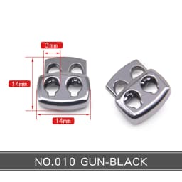 10 Pieces Vintage Alloy Silver Gunmetal Metal Stopper Handmade DIY Apparel Sewing Accessories Clamp Stopper Cord Lock Toggle
