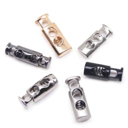 10 Pieces Vintage Alloy Silver Gunmetal Metal Stopper Handmade DIY Apparel Sewing Accessories Clamp Stopper Cord Lock Toggle