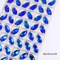 Horse Eye Glass Sew On Rhinestones Flatback Stones Colorful Diamond Sewing Rhinestones Loose Stones For Women Dress Clothes DIY