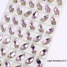 Horse Eye Glass Sew On Rhinestones Flatback Stones Colorful Diamond Sewing Rhinestones Loose Stones For Women Dress Clothes DIY