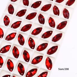 Horse Eye Glass Sew On Rhinestones Flatback Stones Colorful Diamond Sewing Rhinestones Loose Stones For Women Dress Clothes DIY