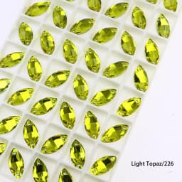 Horse Eye Glass Sew On Rhinestones Flatback Stones Colorful Diamond Sewing Rhinestones Loose Stones For Women Dress Clothes DIY