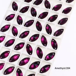 Horse Eye Glass Sew On Rhinestones Flatback Stones Colorful Diamond Sewing Rhinestones Loose Stones For Women Dress Clothes DIY