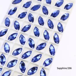 Horse Eye Glass Sew On Rhinestones Flatback Stones Colorful Diamond Sewing Rhinestones Loose Stones For Women Dress Clothes DIY