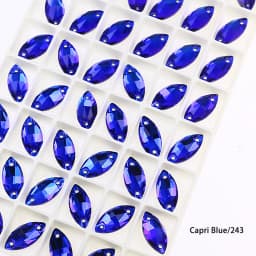 Horse Eye Glass Sew On Rhinestones Flatback Stones Colorful Diamond Sewing Rhinestones Loose Stones For Women Dress Clothes DIY