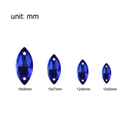 Horse Eye Glass Sew On Rhinestones Flatback Stones Colorful Diamond Sewing Rhinestones Loose Stones For Women Dress Clothes DIY