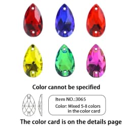 Horse Eye Glass Sew On Rhinestones Flatback Stones Colorful Diamond Sewing Rhinestones Loose Stones For Women Dress Clothes DIY