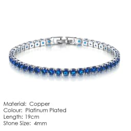 Tennis Chain Bracelets For Women White Gold Color Exquisite Cubic Zircon Charm Hand Jewelry Fashion Gift For Friends DWH027M