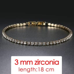 Tennis Chain Bracelets For Women White Gold Color Exquisite Cubic Zircon Charm Hand Jewelry Fashion Gift For Friends DWH027M