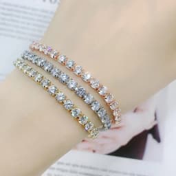 Tennis Chain Bracelets For Women White Gold Color Exquisite Cubic Zircon Charm Hand Jewelry Fashion Gift For Friends DWH027M