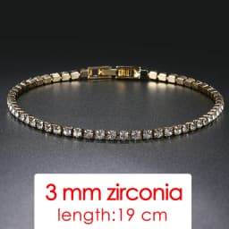 Tennis Chain Bracelets For Women White Gold Color Exquisite Cubic Zircon Charm Hand Jewelry Fashion Gift For Friends DWH027M
