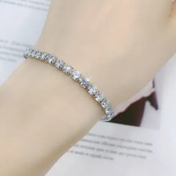 Tennis Chain Bracelets For Women White Gold Color Exquisite Cubic Zircon Charm Hand Jewelry Fashion Gift For Friends DWH027M