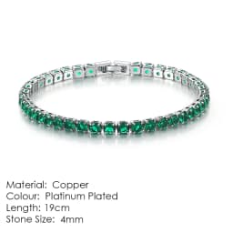 Tennis Chain Bracelets For Women White Gold Color Exquisite Cubic Zircon Charm Hand Jewelry Fashion Gift For Friends DWH027M