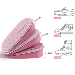 EVA Memory Foam Height Increased Insoles Heel Pad Invisible Shoe Inserts Heighten Increase Half Insole Foot Care Shoes Cushion