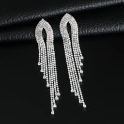 New high-quality zinc alloy rhinestone earrings jewelry drop earrings ladies personality temperament earrings princess hook earr