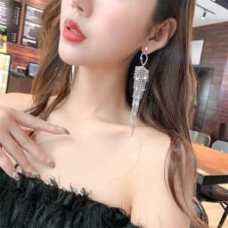 New high-quality zinc alloy rhinestone earrings jewelry drop earrings ladies personality temperament earrings princess hook earr