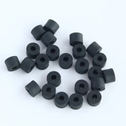 100pcs Holster Spacers Black Nylon Round Rubber Washer 9mm Thick O-Ring Flat Hose Gasket Fastener