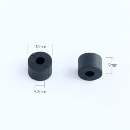 100pcs Holster Spacers Black Nylon Round Rubber Washer 9mm Thick O-Ring Flat Hose Gasket Fastener