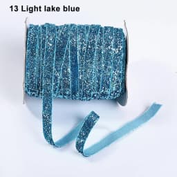 10Yards 10mm Multicolor Shimmer Velvet Ribbon Sparkle Glitter Ribbon for DIYCraft Hair Bow Wedding Decor Christmas Gift Wrapping