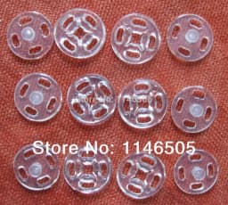12.5mm 50set/lot Kids Accessories Nylon Button Round Snap Mini Buttons Transparent Sewing Garment Buttons Scrapbooking