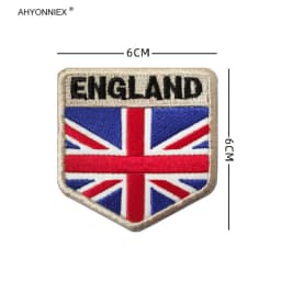 AHYONNIEX 1PC Country Flag Patch Shield Design Armband Backpack Stickers DIY Germany France Portugal England Special Personality