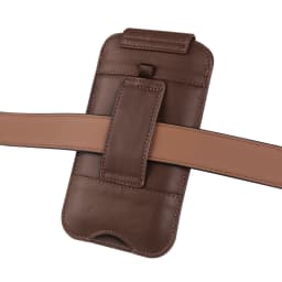 Cow Genuine Leather 7.2 Phone Pouch Belt Clip Case Holder For iPhone 17 16 15 14 Pro Max 13 12 11 X 8 Plus Men Waist Bag Holster
