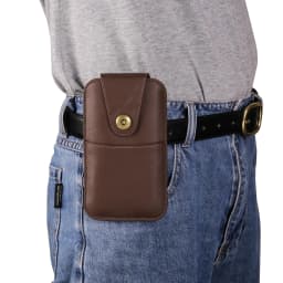 Cow Genuine Leather 7.2 Phone Pouch Belt Clip Case Holder For iPhone 17 16 15 14 Pro Max 13 12 11 X 8 Plus Men Waist Bag Holster