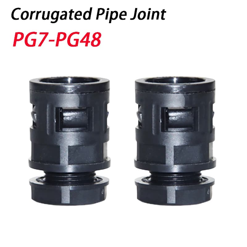10/50PCS Plastic Corrugated Pipe Quick Hose Connector Joint AD10-AD54.5 M12/PG21 Nylon Bellows Tube End Fittings