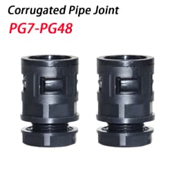 10/50PCS Plastic Corrugated Pipe Quick Hose Connector Joint AD10-AD54.5 M12/PG21 Nylon Bellows Tube End Fittings
