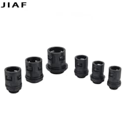 10/50PCS Plastic Corrugated Pipe Quick Hose Connector Joint AD10-AD54.5 M12/PG21 Nylon Bellows Tube End Fittings