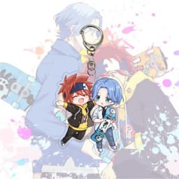 Anime SK SK8 The Infinity Keychains Acrylic Car Keychain Metal Holder Key Ring Men Pendant Key Chain Friends Goth Jewelry Gifts