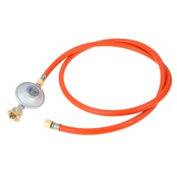 Gas Hose 150cm Pressure Reducer 50mbar Regulator Set with Transition 1/2" R X 1/4" Lks Adapter for LPG BBQ Gas Grill Gas Cooker