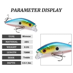 1PCS Laser Hard Crankbait Slow Sinking Fishing Lures 7cm 8.2g Pesca Japan Artificial Plastic Bait Wobbler Pike Fishing Tackle