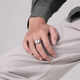 Roman Gaius Julius Caesar Head Rings Vintage Stainless Steel Coin Jules Caesar Ring for Men Male Warrior Jewelry