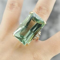 Fashionable and Exquisite Green Diamond Wedding Wedding Princess Ring Love Diamond Ring Size 5-11