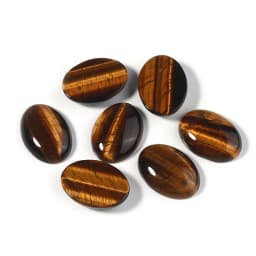 10pcs Natural Stone Oval Flatback 10x14/13x18/18x25mm Tiger's Eye Cabochon For DIY Jewelry Making Earring/Barcelet Accessories