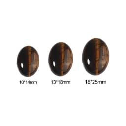 10pcs Natural Stone Oval Flatback 10x14/13x18/18x25mm Tiger's Eye Cabochon For DIY Jewelry Making Earring/Barcelet Accessories