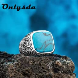 Dropshipping Vintage Luxury Crystal Larger 4colour Stone Ring Wedding Jewelry Engagement Rings For Man Women Anel Gift