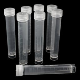 25/50Pcs 1-10ml Plastic Test Tubes Vials Sample Container Powder Craft Screw Cap Bottles for Office School Chemistry Supplies
