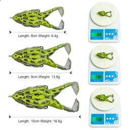 Frog Soft Bait Lure Fishing Tackle Weights 8.4-16.6g Rotating Silicone Double Hooks Bait Floating Topwater Lures Pesca Pike Fish
