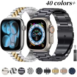 Metal Strap For Apple Watch Ultra 3/2/1 49mm S12 11 10 42mm 46mm Bracelet Wristband iWatch 9 8 7 6 5 4 45mm 41mm 44mm 40mm Band