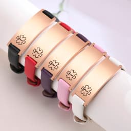 Free Engraving Medical Alert ID Bracelets Womens, Customized Adjustable Leather Chain Wrap Bracelets for Anxiety Type 2 Diabetes