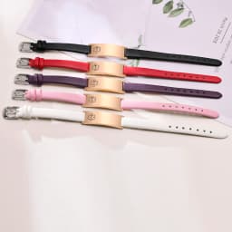 Free Engraving Medical Alert ID Bracelets Womens, Customized Adjustable Leather Chain Wrap Bracelets for Anxiety Type 2 Diabetes