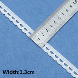 5yards White Cotton Embroidered Lace Trim Ribbons Fabric DIY Sewing Handmade Craft Materials Clothes Home Decoration