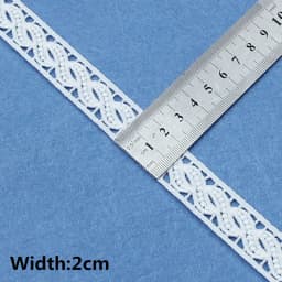 5yards White Cotton Embroidered Lace Trim Ribbons Fabric DIY Sewing Handmade Craft Materials Clothes Home Decoration