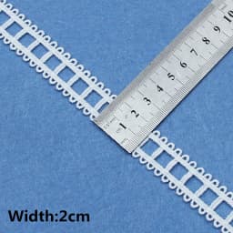 5yards White Cotton Embroidered Lace Trim Ribbons Fabric DIY Sewing Handmade Craft Materials Clothes Home Decoration