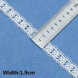 5yards White Cotton Embroidered Lace Trim Ribbons Fabric DIY Sewing Handmade Craft Materials Clothes Home Decoration