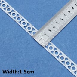5yards White Cotton Embroidered Lace Trim Ribbons Fabric DIY Sewing Handmade Craft Materials Clothes Home Decoration